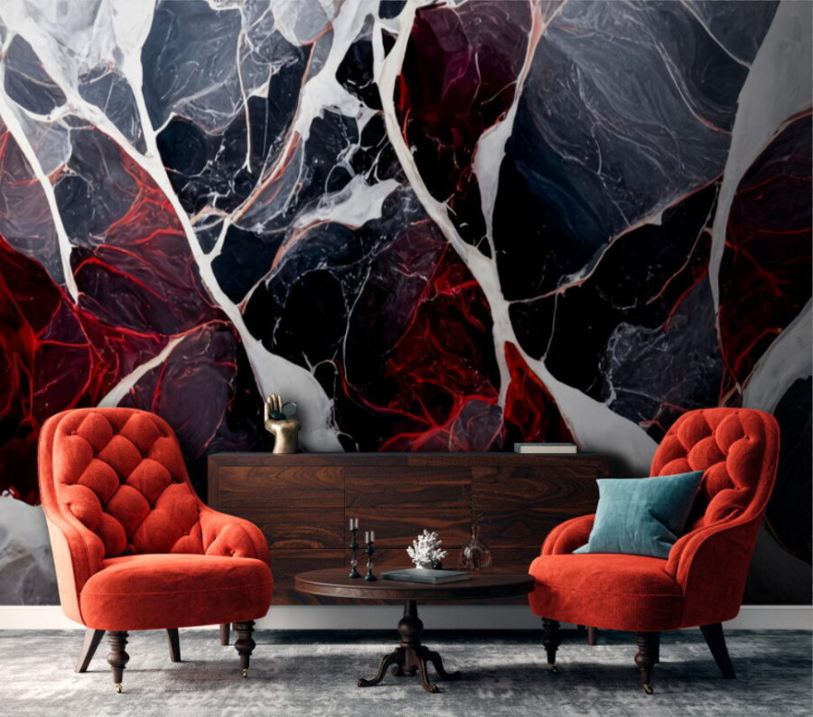 Motif abstrait aux couleurs riches