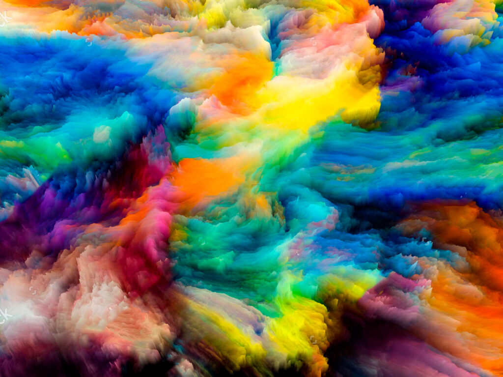 Nuage de peinture coloré Nuage de peinture coloré