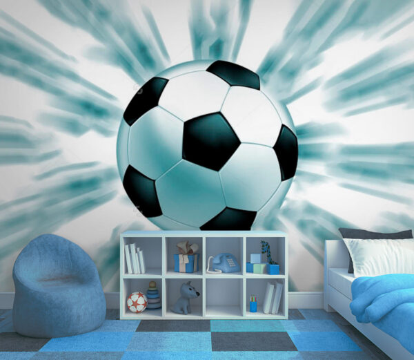 Ballon de football volant dans les airs Ballon de football volant dans les airs