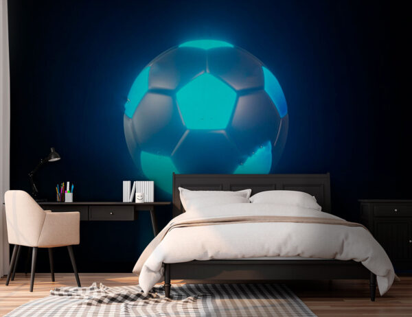 Ballon de football avec lumières bleues Ballon de football avec lumières bleues