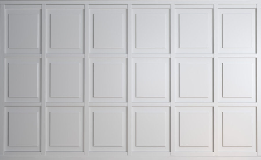 Mur blanc avec carreaux carrés