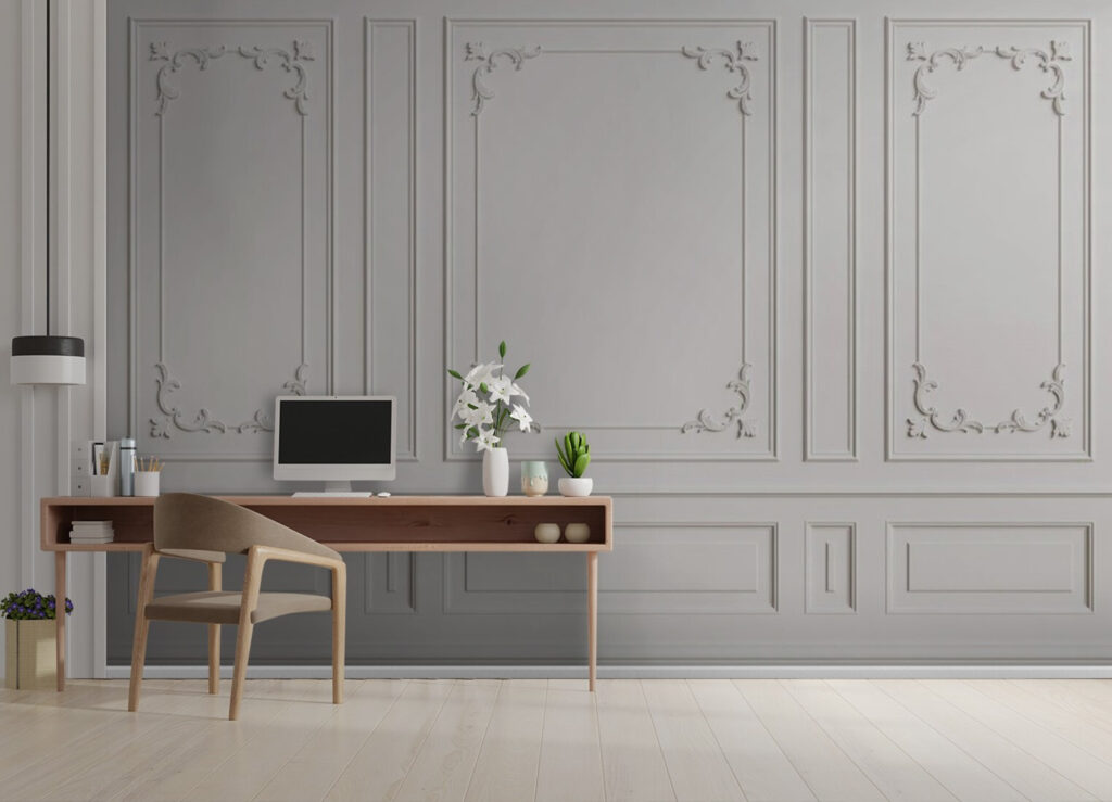 u72615piw2 1024x739 - Mur blanc avec moulures - tegory