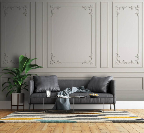 Mur blanc avec moulures Mur blanc avec moulures