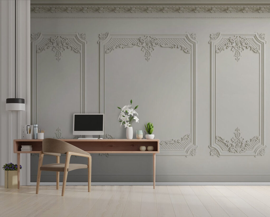 Wall with white walls Wall with white walls