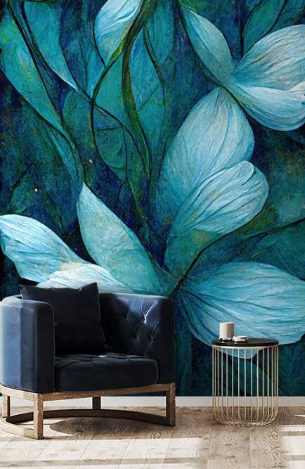 Peinture de fleurs et de feuilles