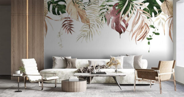 Groupe de feuilles sur fond blanc Groupe de feuilles sur fond blanc