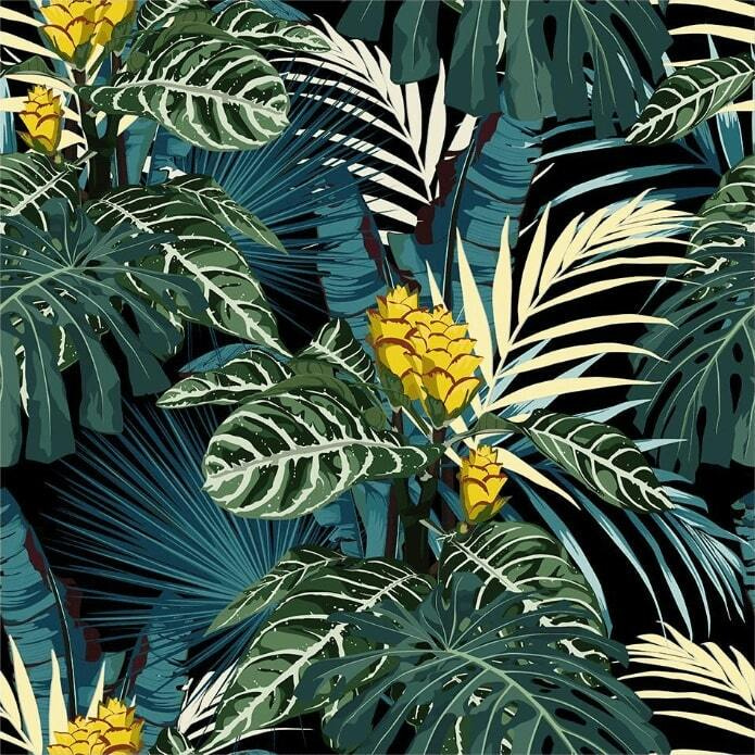 Modèle de plantes tropicales