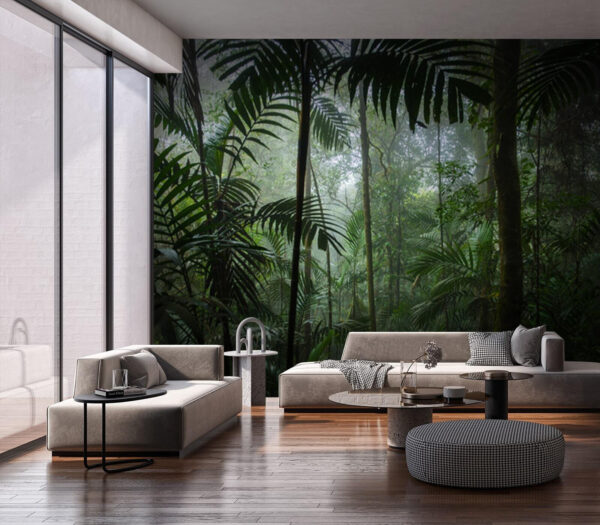 Forêt dense avec de grands arbres Forêt dense avec de grands arbres