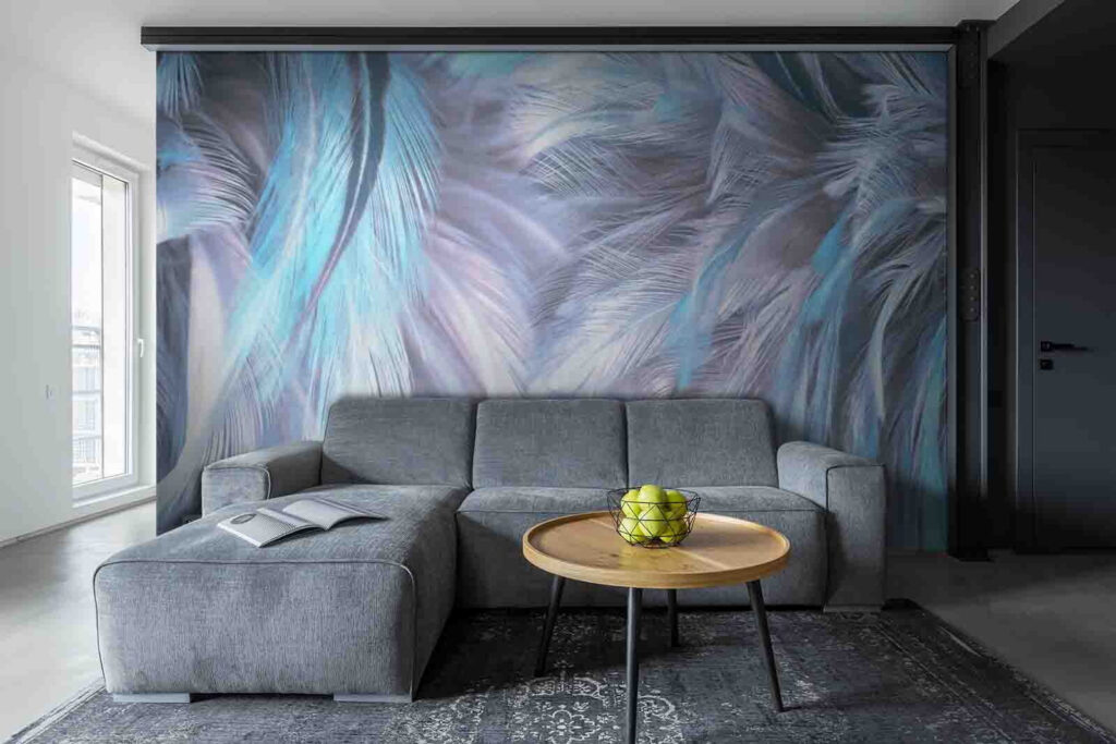 Soft pastel feathers in gentle waves Soft pastel feathers in gentle waves