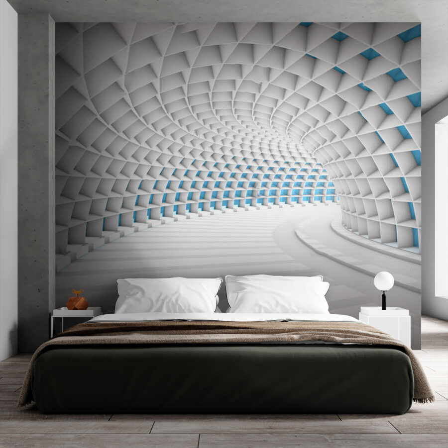 Tunnel blanc à carrés bleus u72280pib1m 900x901 - Tunnel blanc à carrés bleus - tegory