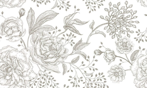 Motif floral délicat sur fond clair Motif floral délicat sur fond clair