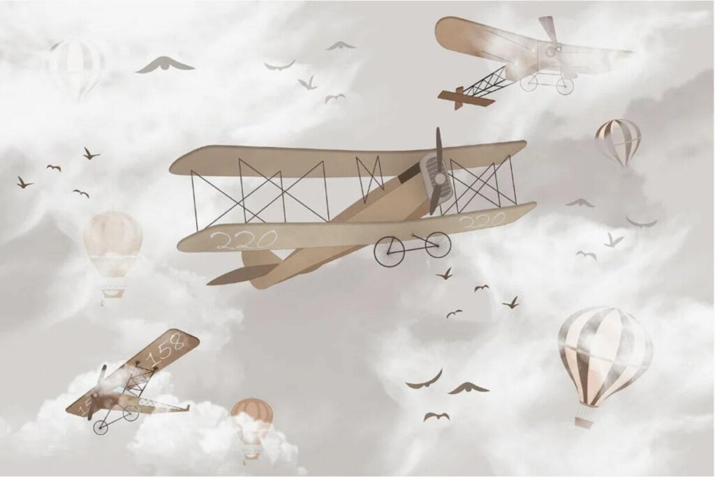 Groupe d'avions dans le ciel Groupe d'avions dans le ciel
