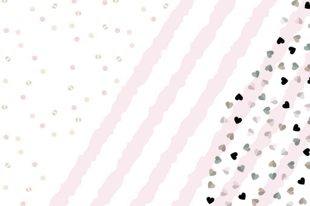 Fond rayé rose et blanc avec petits cœurs Fond rayé rose et blanc avec petits cœurs