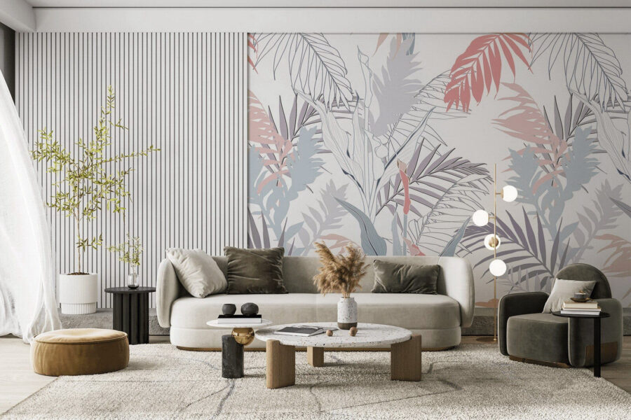 Motif des feuilles et des plantes