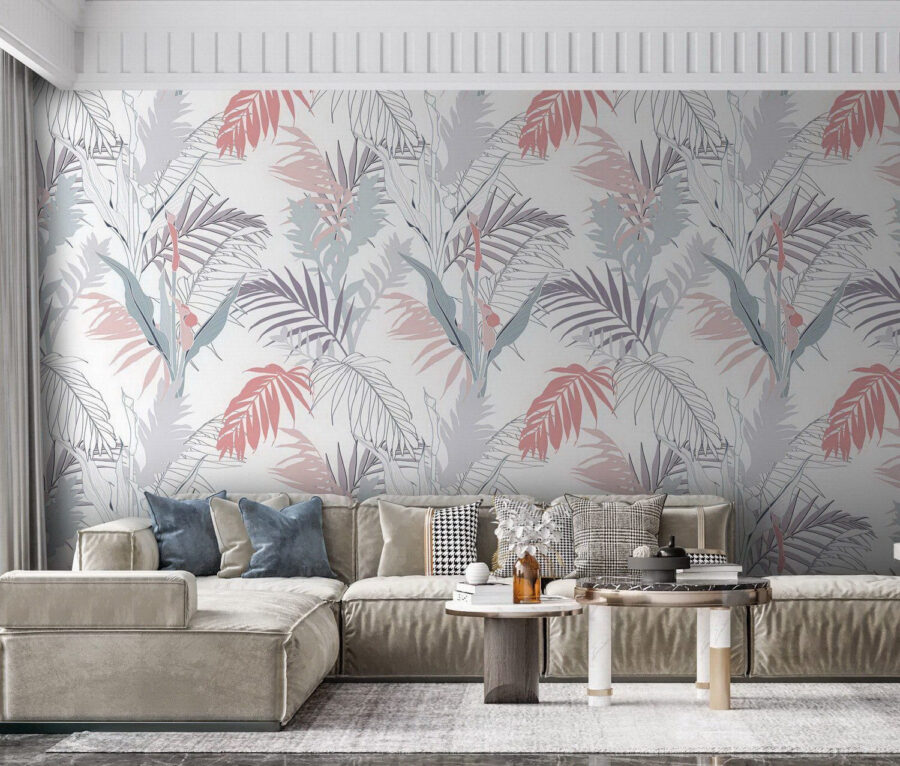 Motif des feuilles et des plantes