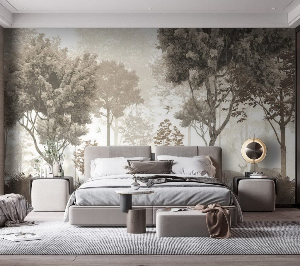 Forest with trees and plants Forest with trees and plants