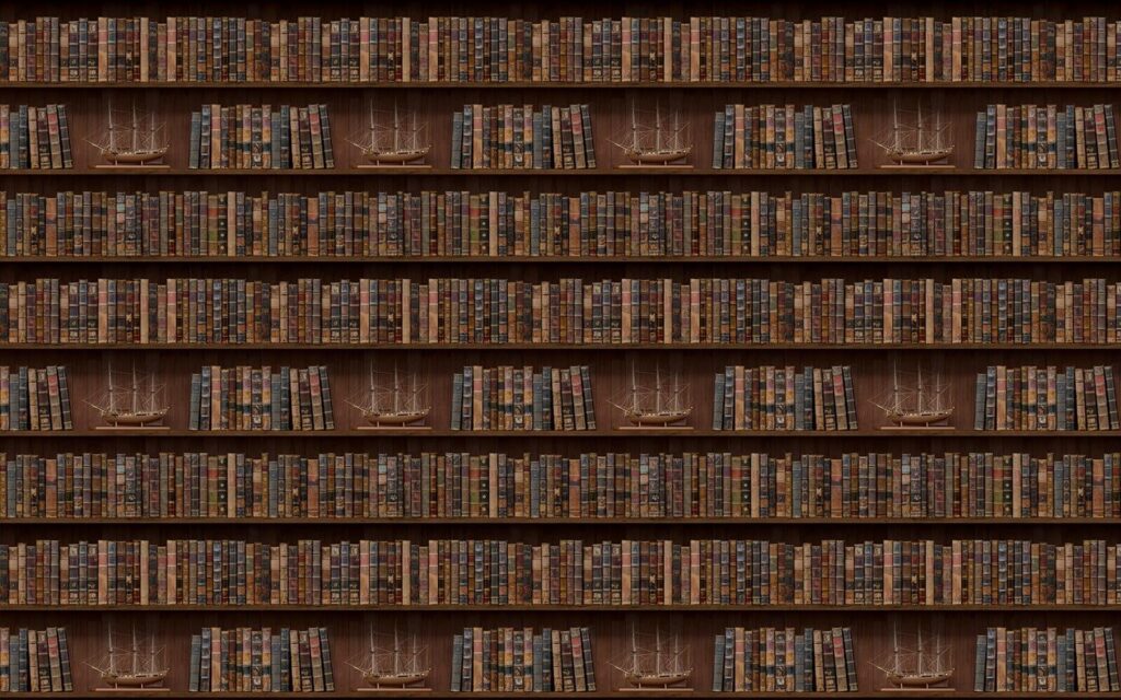 Mur de livres avec des bateaux u72118p 1024x640 - Mur de livres avec des bateaux - tegory