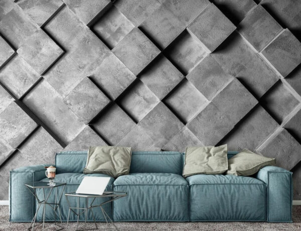 Mur gris et blanc avec des carrés Mur gris et blanc avec des carrés
