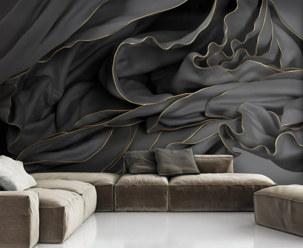 Textured fabric with elegant curves Textured fabric with elegant curves