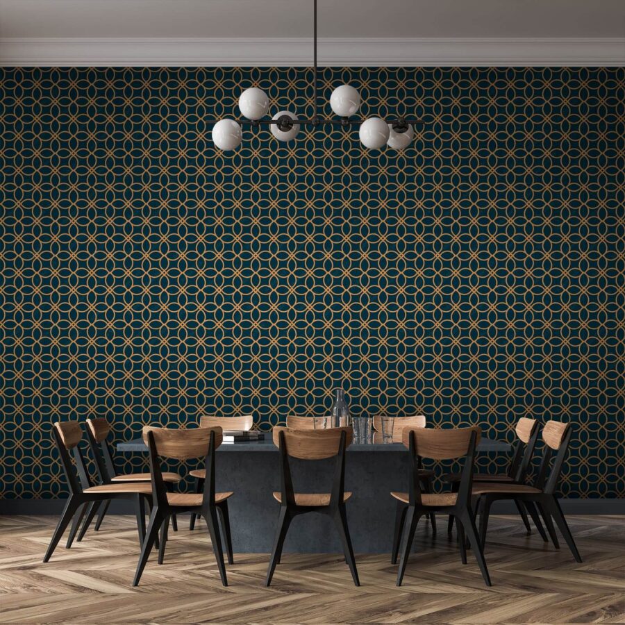 Motif de cercles et de lignes