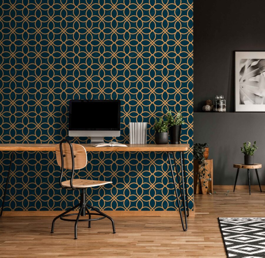 Motif de cercles et de lignes