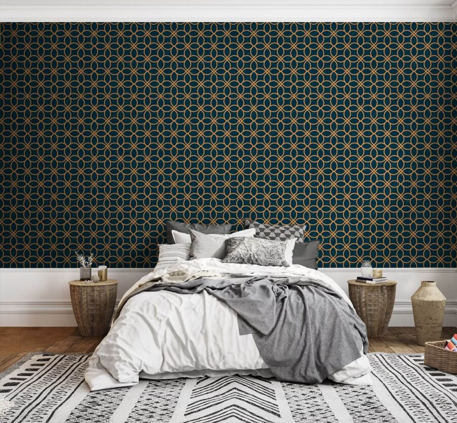 Motif de cercles et de lignes