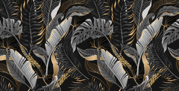 Feuillage tropical luxuriant aux accents chatoyants Feuillage tropical luxuriant aux accents chatoyants