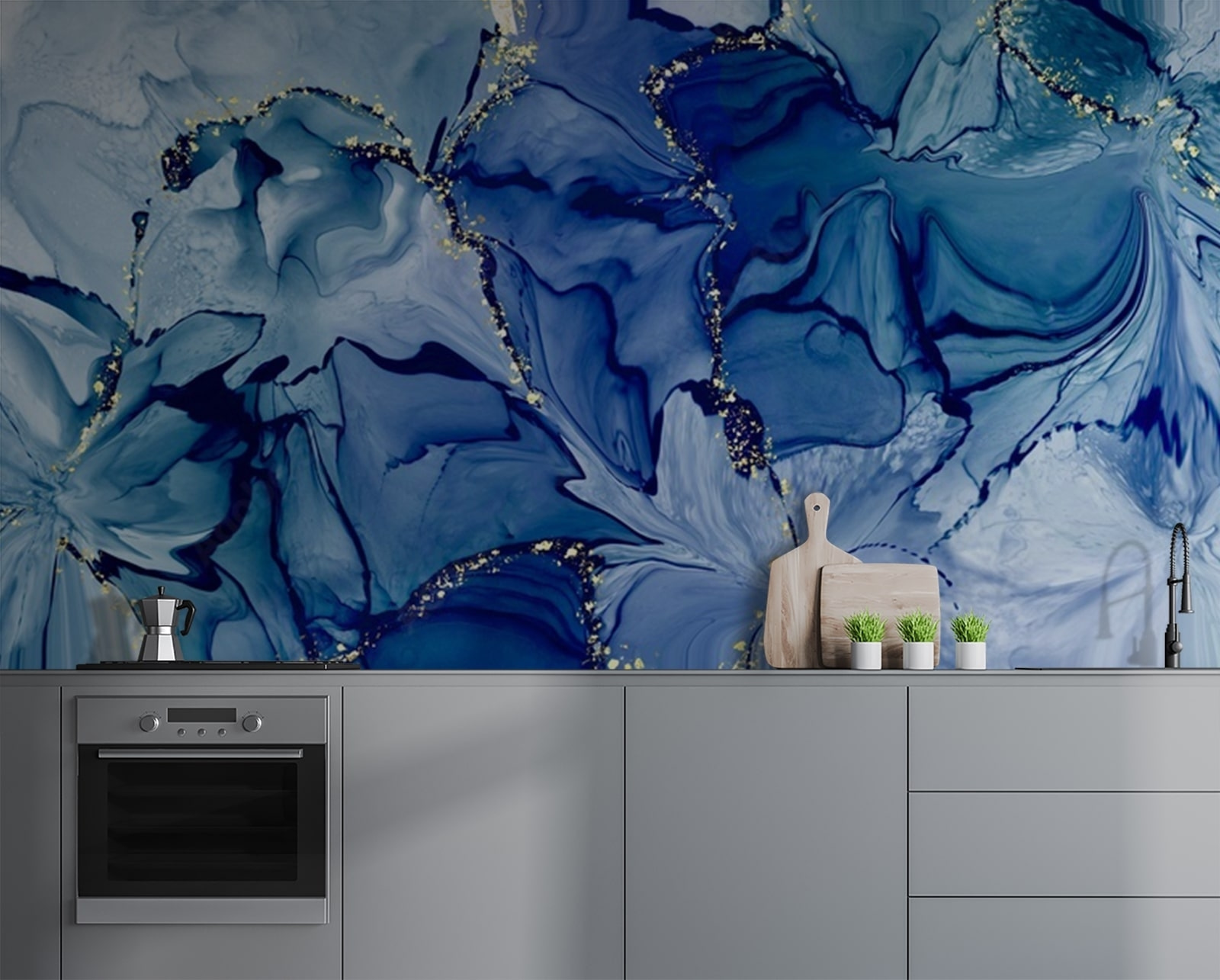 Blue and white swirls Blue and white swirls