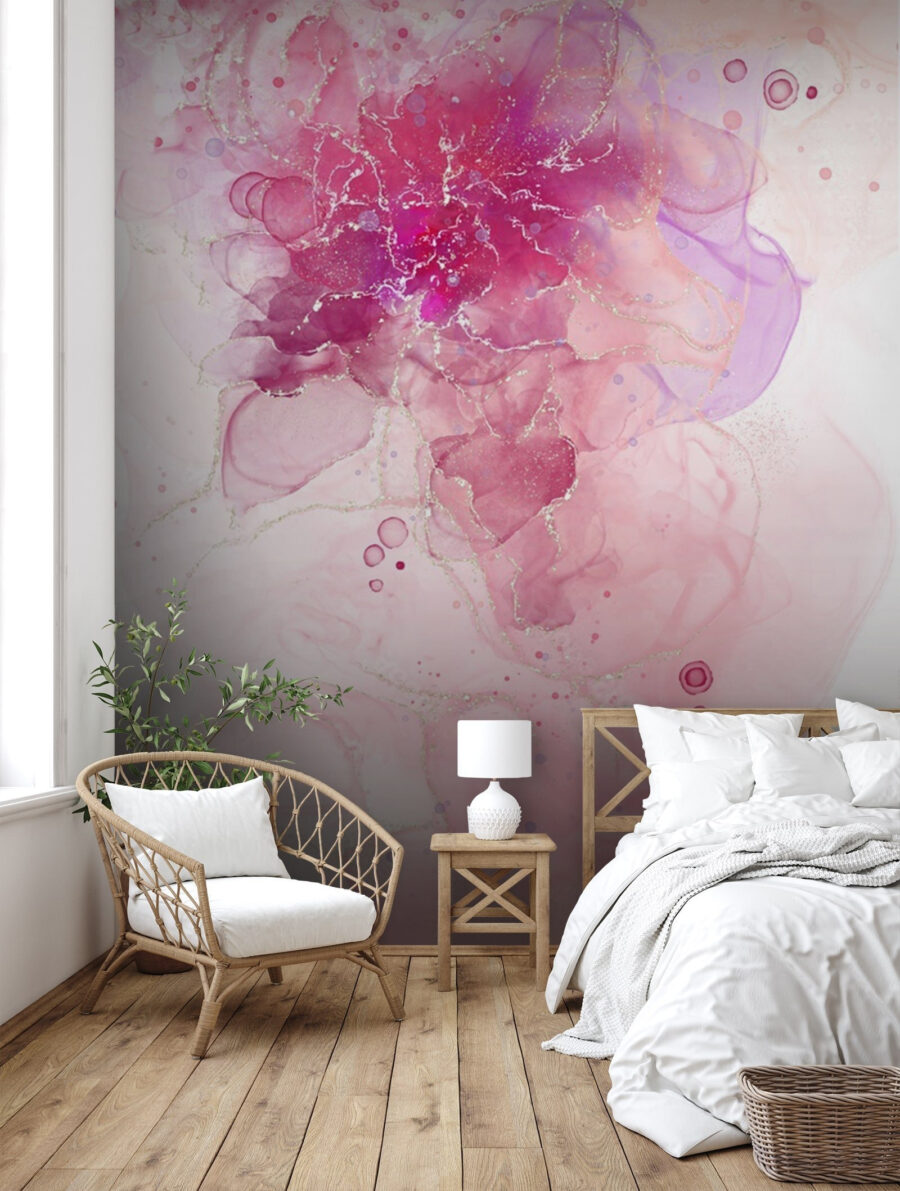 Fleur rose et violette