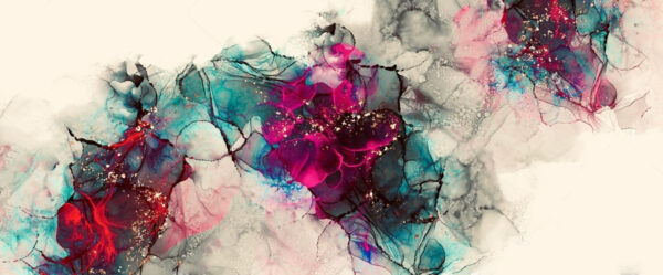 Composition artistique abstraite fluide et colorée. Composition artistique abstraite fluide et colorée.