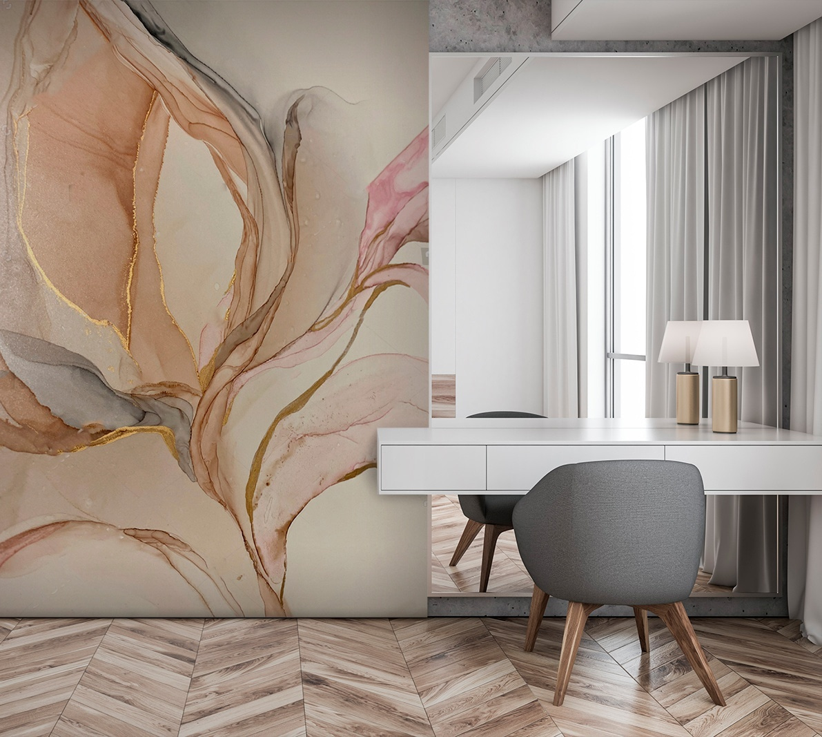 Flowing hues in soft harmony