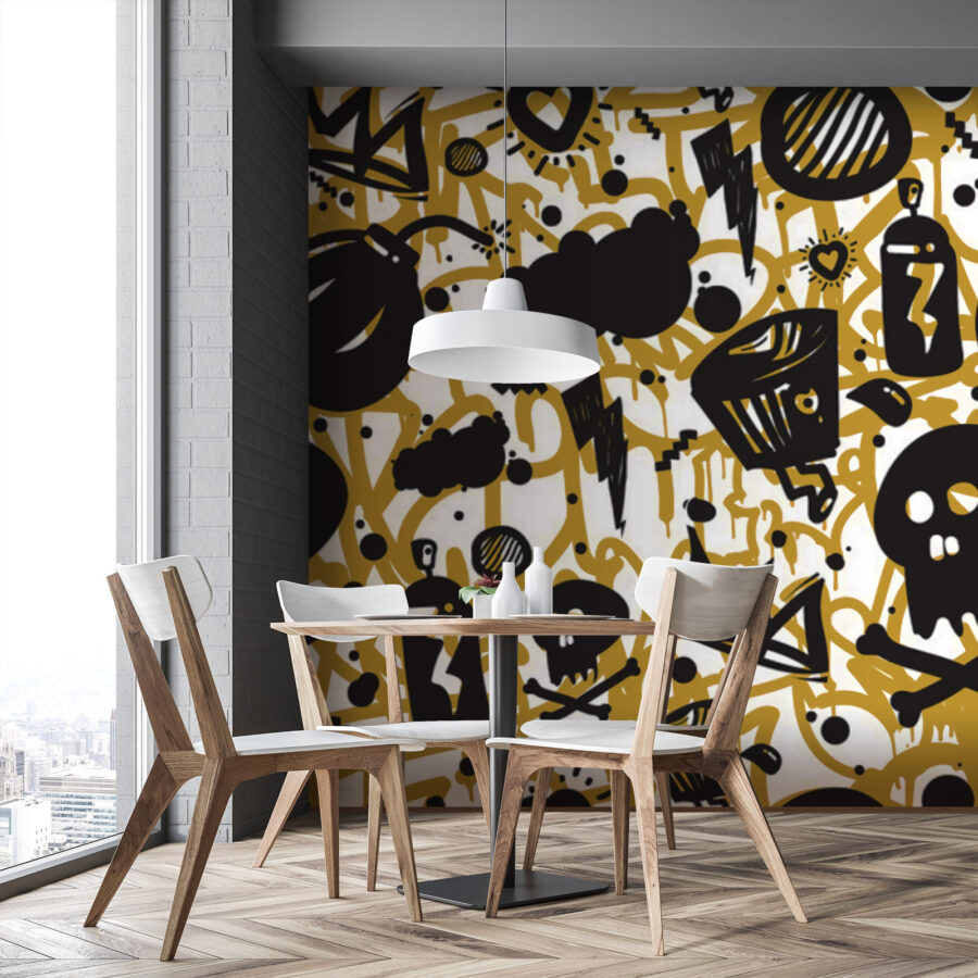 Motifs de graffitis et d'objets