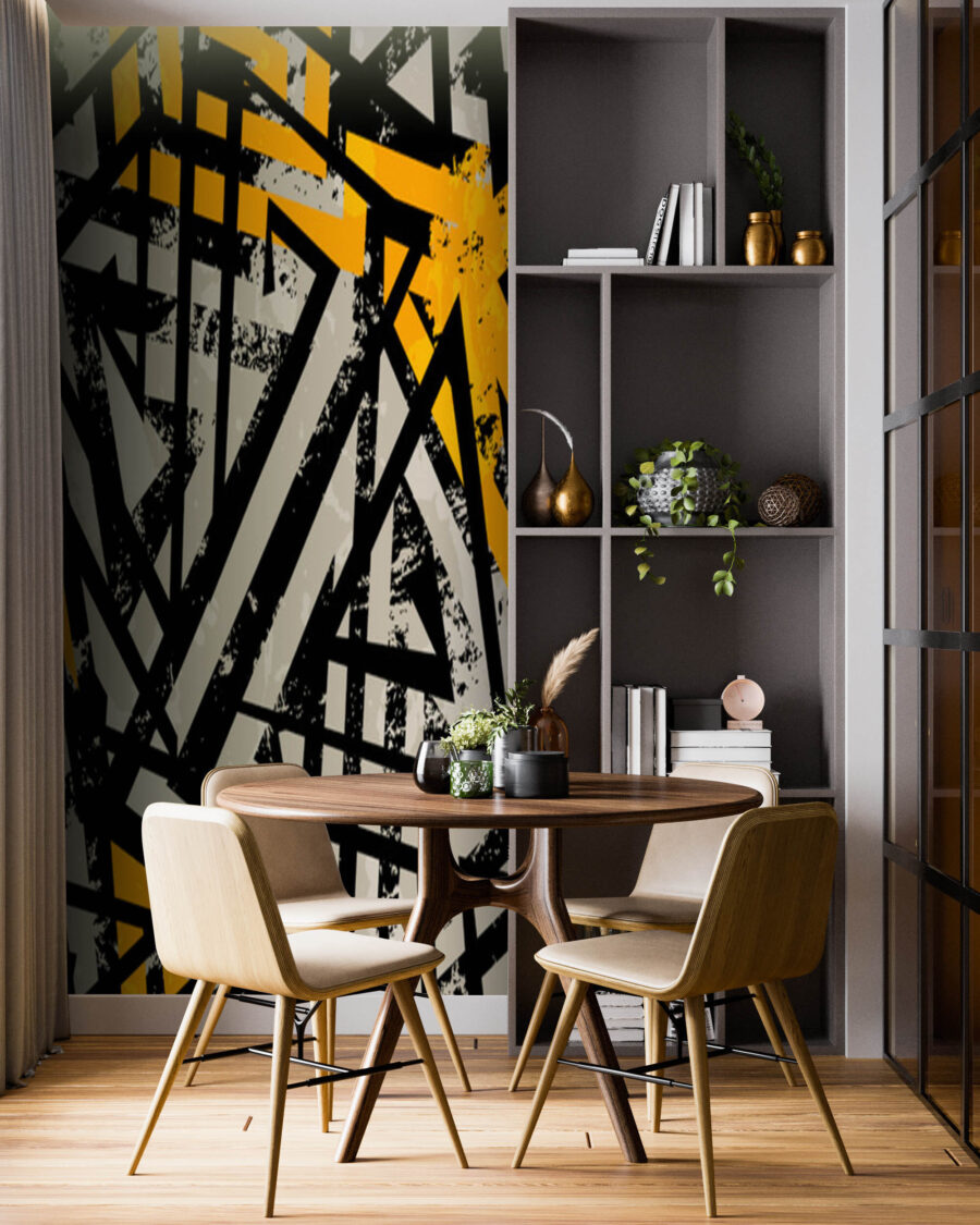 Motif noir et jaune