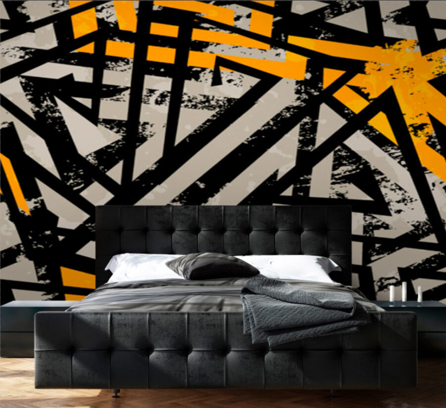 Motif noir et jaune