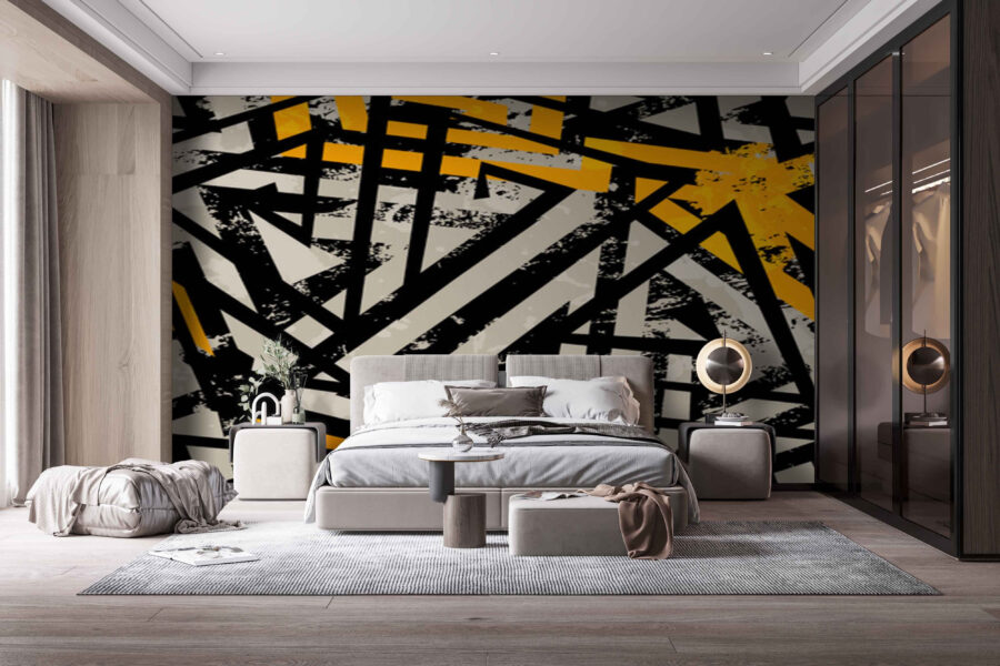 Motif noir et jaune