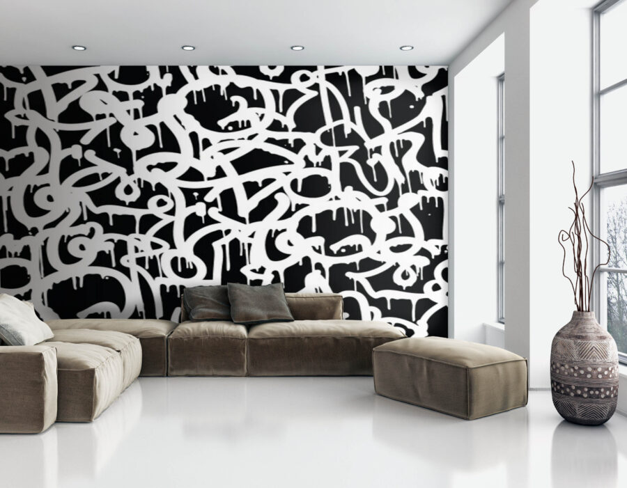Graffiti en noir et blanc Graffiti en noir et blanc