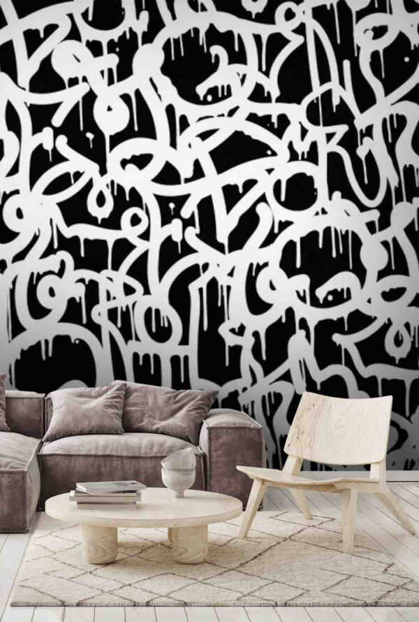Graffiti en noir et blanc Graffiti en noir et blanc