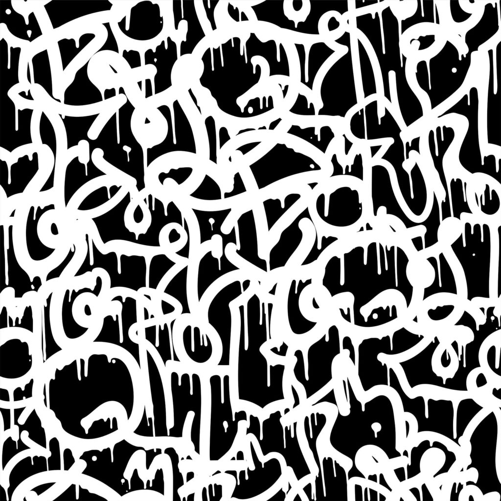 Graffiti en noir et blanc Graffiti en noir et blanc