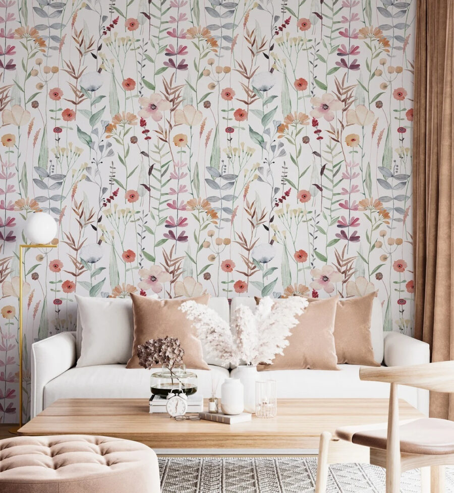 Motif de fleurs et de plantes