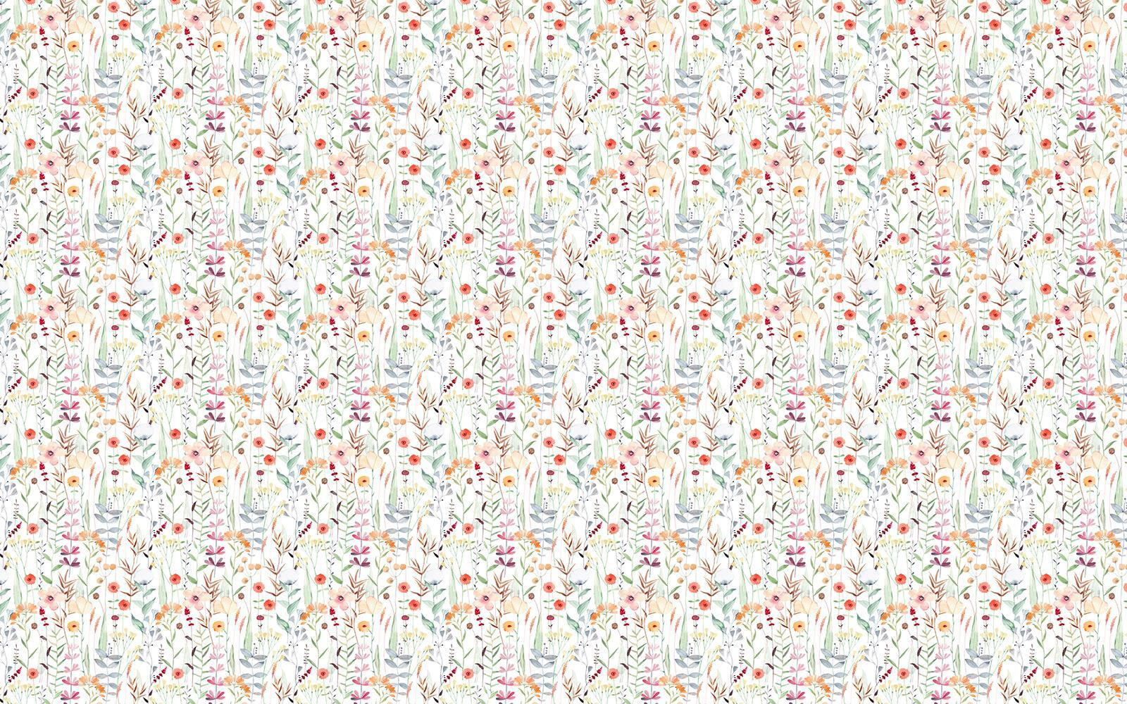 Pattern of flowers and plants