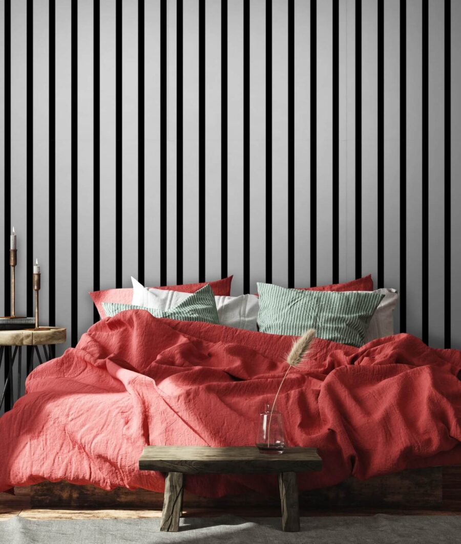 Lignes verticales noires et blanches