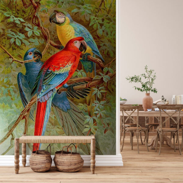 Groupe d'oiseaux colorés sur une branche d'arbre u71620piq1 600x600 - Groupe d'oiseaux colorés sur une branche d'arbre - tegory