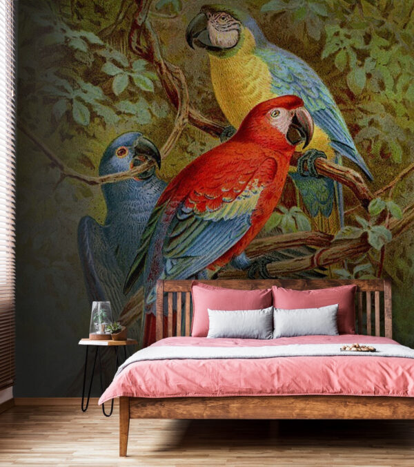 Groupe d'oiseaux colorés sur une branche d'arbre u71620pib1m 600x676 - Groupe d'oiseaux colorés sur une branche d'arbre - tegory