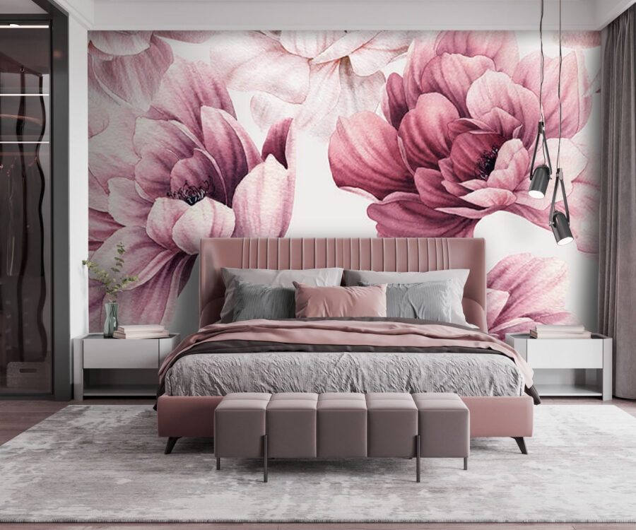 Fleurs délicates dans des tons pastel.
