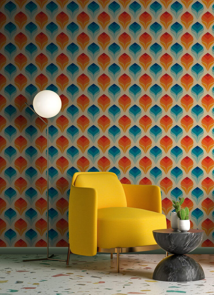 Motif de feuilles orange et bleues u71428pig3 742x1024 - Motif de feuilles orange et bleues - tegory