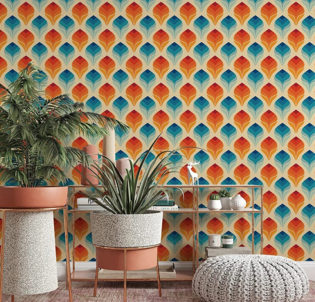 Motif de feuilles orange et bleues u71428pig1m 1024x983 - Motif de feuilles orange et bleues - tegory