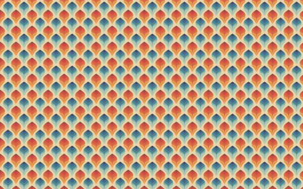 Motif de feuilles orange et bleues Motif de feuilles orange et bleues