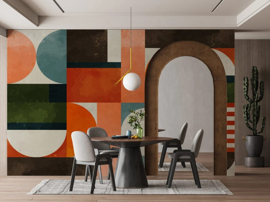 Motif coloré avec différentes formes