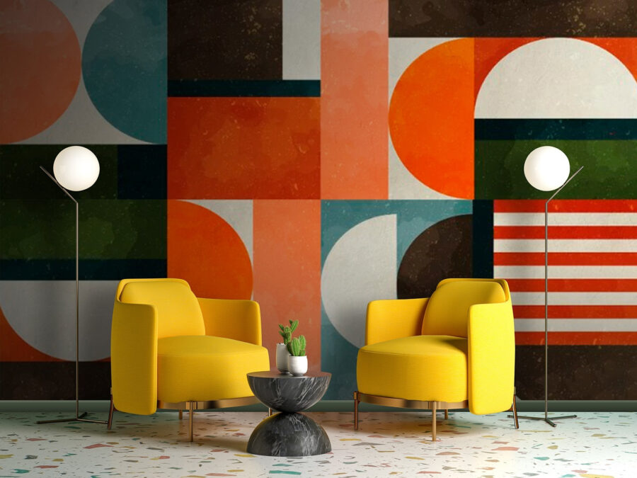 Motif coloré avec différentes formes