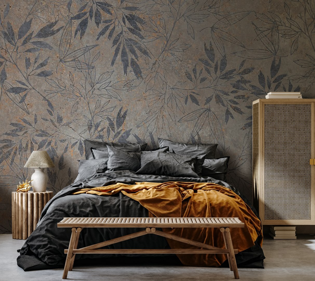 Motifs naturels sur une surface texturée u71337pib1m - Motifs naturels sur une surface texturée - tegory